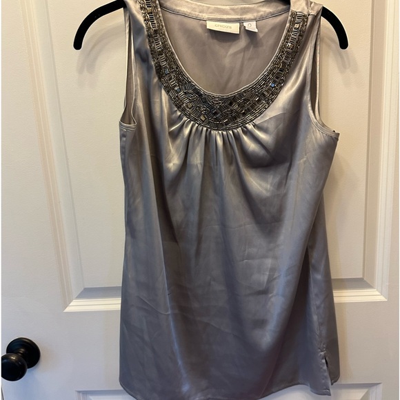 Chico's Tops - Chicos 0 (4) satin silver tank